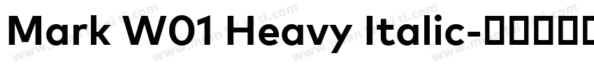 Mark W01 Heavy Italic字体转换